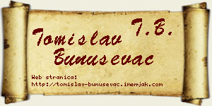 Tomislav Bunuševac vizit kartica